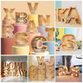 26 Letter Wooden Piggy Bank