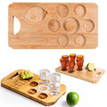 Wooden Rectangular Tequila Cup Tray