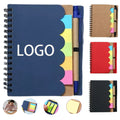Wave Spiral Notebook With Pen