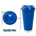16 OZ PP Reusable Coffee Cups With Lids