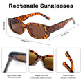 Rectangle Narrow Square Frame Sunglasses