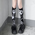 Black Skulls Halloween Socks