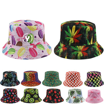 Flat Top Bucket Hat With Short Brim