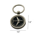 Zinc Alloy Round Rotating Aircraft Keychain