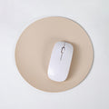 Round Pu Leather Non-Slip Mouse Pad
