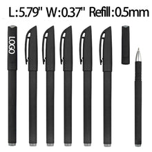 334 Black Gel Pen with Rubberized Grip