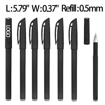 334 Black Gel Pen with Rubberized Grip