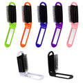 Compact Folding Hair Brush With Mirror