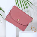 Pu Card Holder Wallet With Keyring