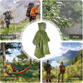 Emergency Thermal Rain Poncho With Hood Portable