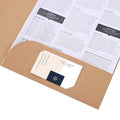 A4 Portable Presentation Kraft Paper Cardboard Folder