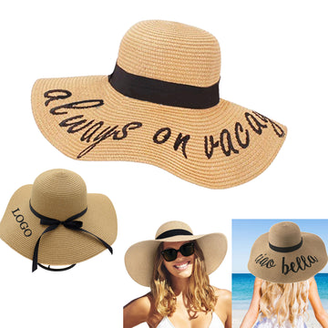 Womens Sun Straw Hat Wide Brim