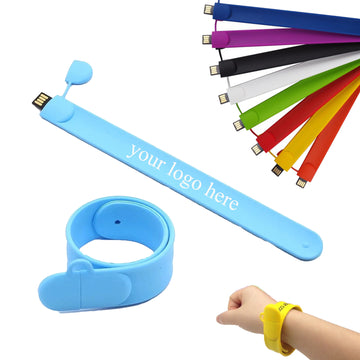 Silicone Slap Bracelets 64G Usb 2.0 Flash Drives