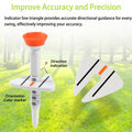 Adjustable Golf Tee With Triangular Directional Marker