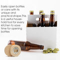 Round Bamboo Bottle Opener