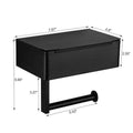 Black Toilet Paper Holder with Shelf