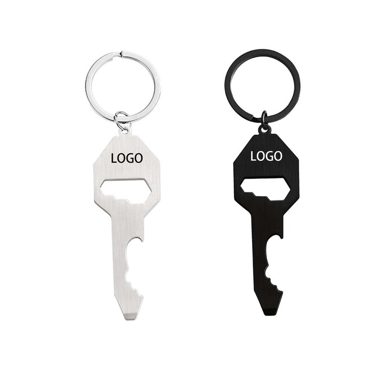 Multi Functional Bottle Opener Stainless Steel Keychain