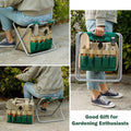 Folding Garden Stool With Tools Storage Bag