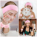 3-Piece Spa Headband Face Wash Bracelet Set