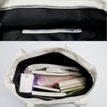 Large Canvas Zippered Tote Bag