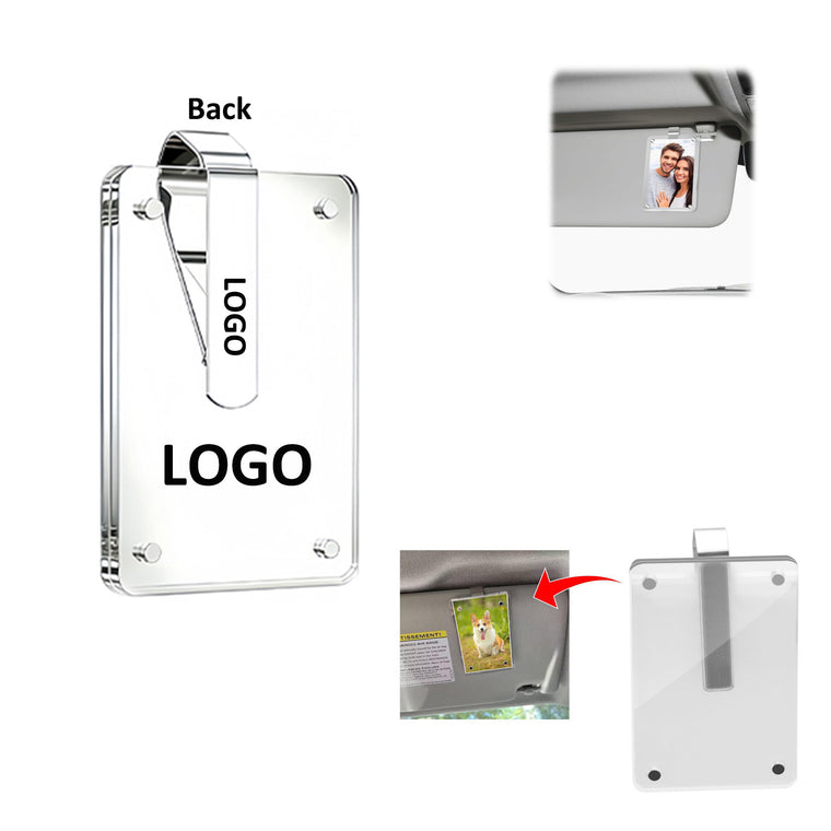 Car Sun Visor Magnetic Acrylic Photo Holder