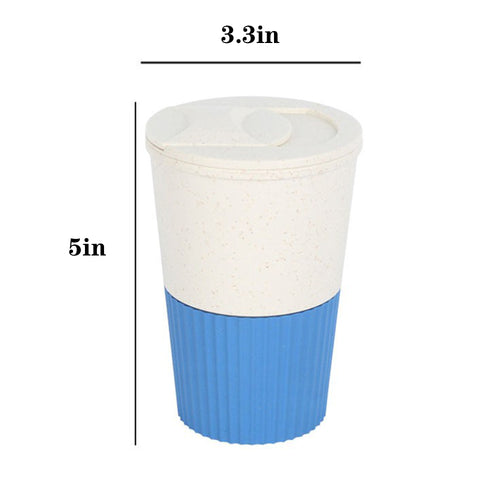 13 Oz Wheat Straw Coffee Cup with Lid