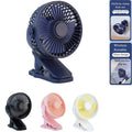 Portable 360 Degree Rotating Clip-On Fan with USB