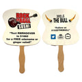 Square Full Color Double Sided Single Paper Hand Fan