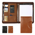 A4 Business Leather Portable Briefcase with Calculator