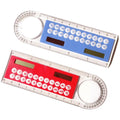 Mini Multifunctional Plastic Ruler And Solar Calculator