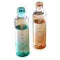 Gradient Color Transparent Glass Water Bottle W/ Time Scale