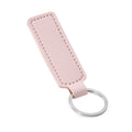Rectangular Pu Leather Keyring With Metal Ring