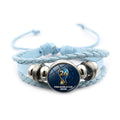 Snap Closure Braided Leather Bracelet
