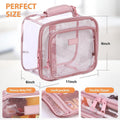 Large Pink Clear Lunch Bag