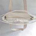Pvc & Canvas Double Layer Detachable Tote Bag