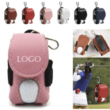 Portable Waist-Hung PU Leather Golf Ball Pouch