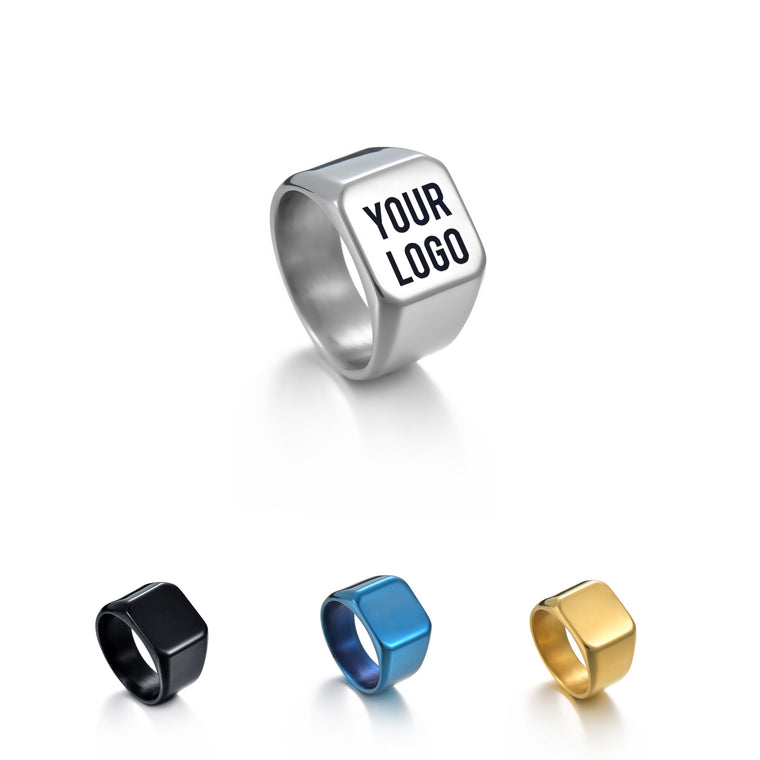 Square Titanium Steel Ring