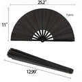 Bamboo Frame Full-Color Folding Hand Fan Large Size