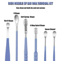Portable Stainless Steel Ear Wax Removal Tool 6-Piece Set