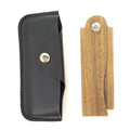 Wooden Viking Folding Hair Beard Comb Carrying Pouch For Men