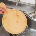 Pizza Peel Round Bamboo Cutting Board With Handle
