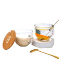 Overnight Oats Container Breakfast Glass Cup With Wooden Lid