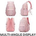 Pink College Laptop Backpack For Ladies