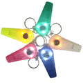 Portable Mini Plastic Whistle Keychain LED Light