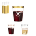 10Oz. Disposable Gold Rim Plastic Cups