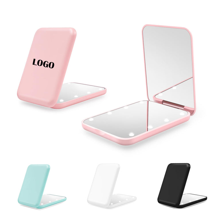 Folding Mirror 1X/2X Magnification LED Compact Nternal