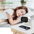 Bedside Lamp with Clock with 10W Wireless Charging