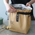 Insulated Lunch Bag With Drawstring Closure