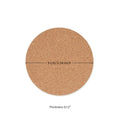 3.5" Round Cork Coaster