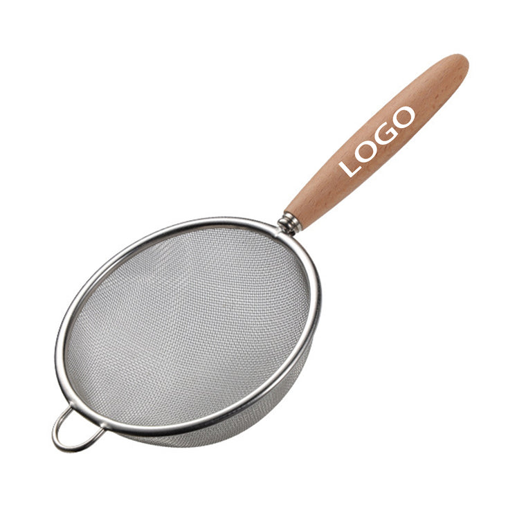 Stainless Steel Wire Mesh Strainer with Wood Handle